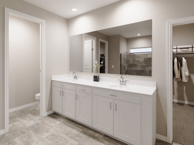 Furnished interior in a model home at Cibolo Hills West - Signature Series in Fort Worth (Image 8).