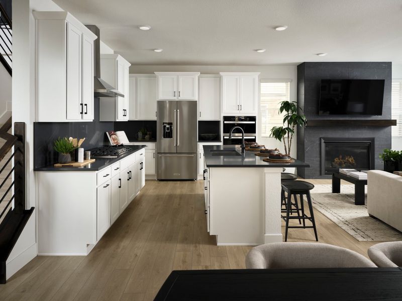Furnished interior in a model home at Uplands in Westminster (Image 3).