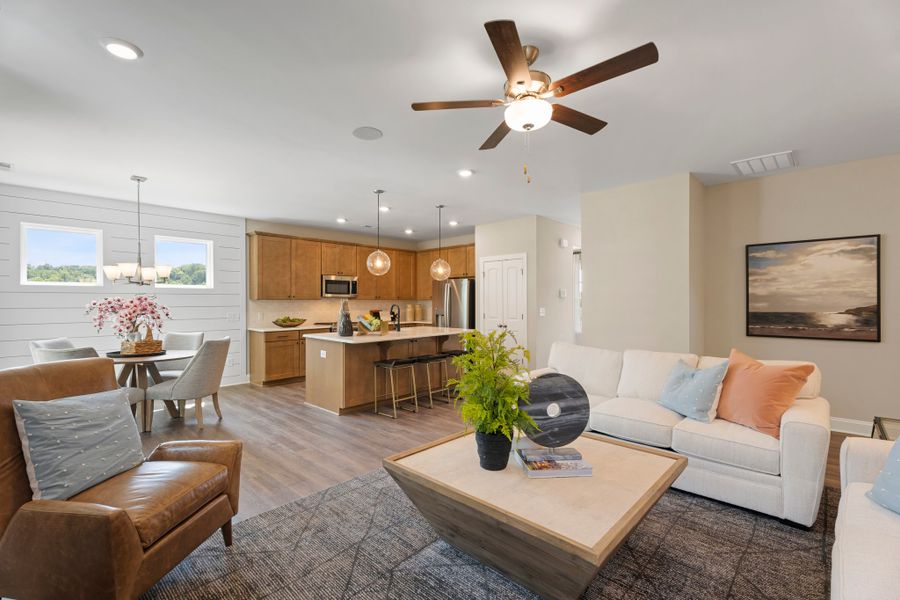 Furnished interior in a model home at Hopewell Garden in Winston-Salem (Image 7).