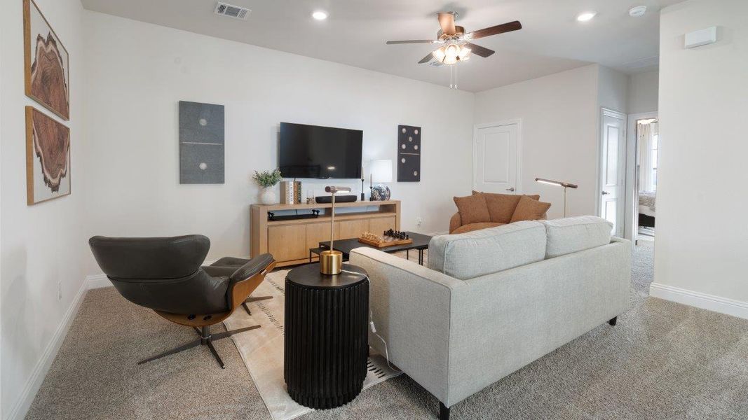 Furnished interior in a model home at Waterbend in Euless (Image 14).
