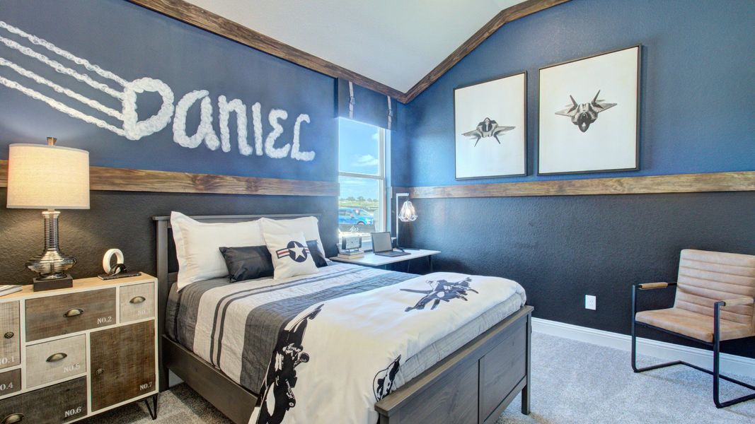 Furnished interior in a model home at The Crossvine in Schertz (Image 23).