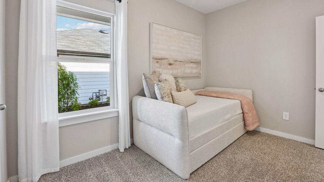 Furnished interior in a model home at Frontier in Mustang Ridge (Image 57).