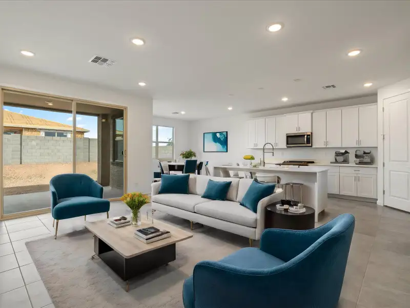 Furnished interior in a model home at Allure Vista Reserve Series in Buckeye (Image 26). Furnished interior in a model home at Allure Vista Reserve Series in Buckeye (Image 26).