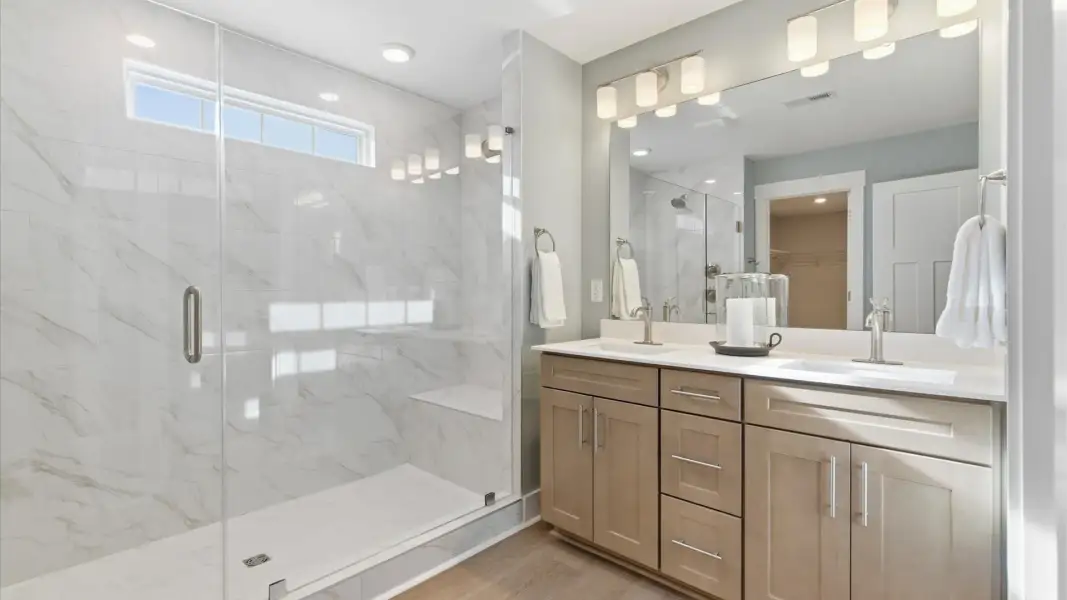 Furnished interior in a model home at Woodland Summit in Simpsonville (Image 19).