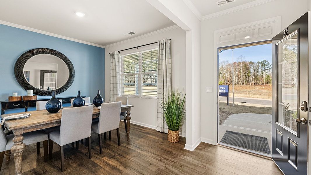 Furnished interior in a model home at Thompson Ridge in Dallas (Image 6).