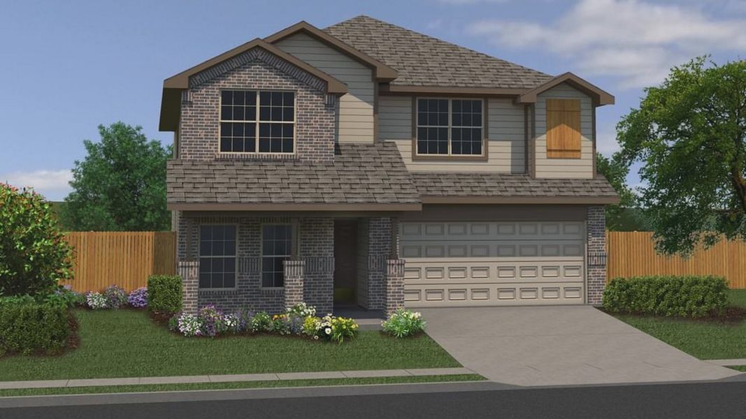 Front exterior of a home in the Buffalo Crossing community, located in Cibolo, TX (Image 6).