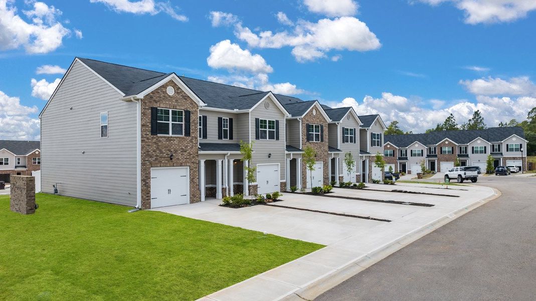 Front exterior of a home in the The Parish at Flat Rock Townhomes community, located in Graniteville, SC (Image 2).