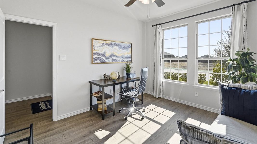 Furnished interior in a model home at The Woods at Lindsey Place in Anna (Image 49).