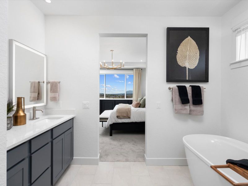 Furnished interior in a model home at Paint Brush Hills in Peyton (Image 6).