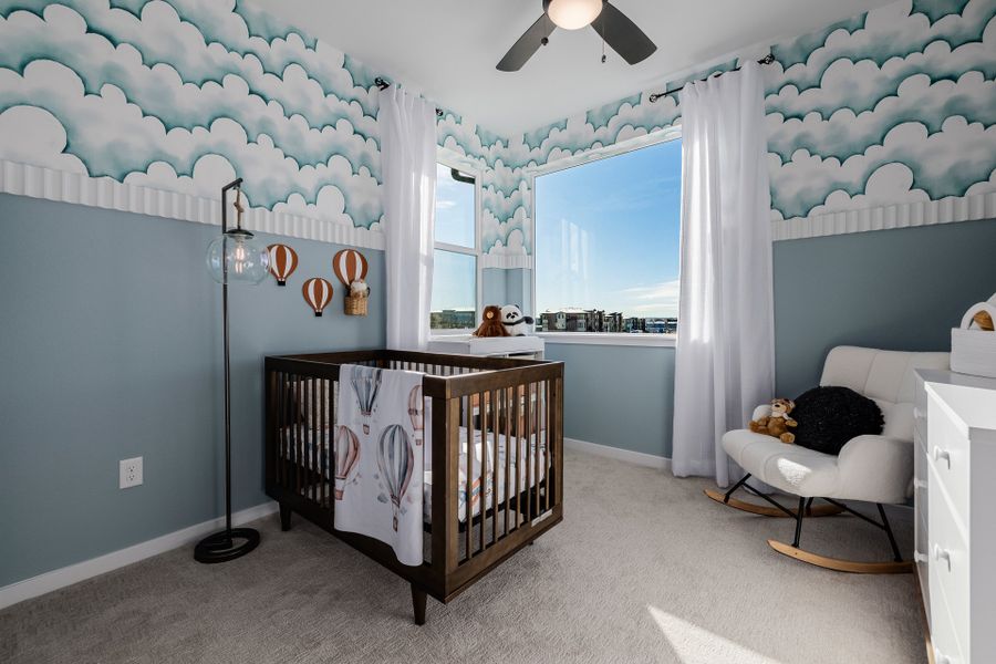 Furnished interior in a model home at Painted Prairie in Aurora (Image 61).