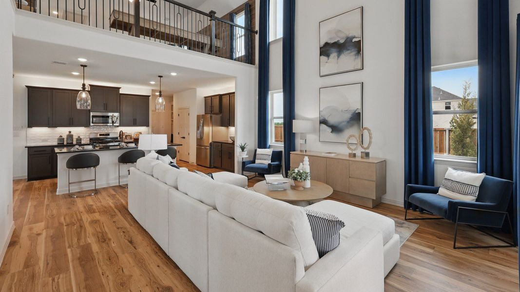 Furnished interior in a model home at Westridge Journey in McKinney (Image 23).