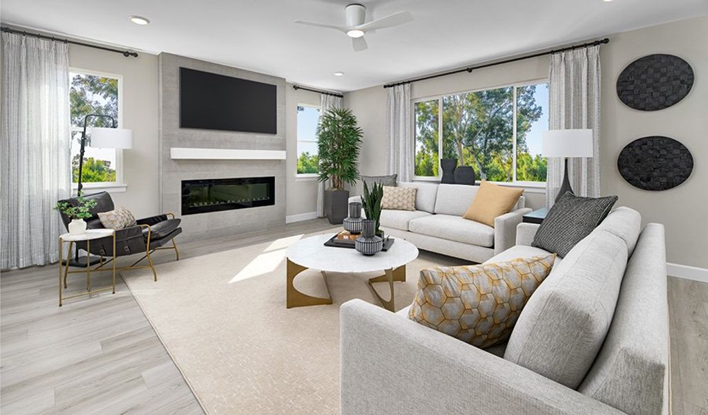 Furnished interior in a model home at Redstone at Sterling Ranch in Colorado Springs (Image 8).