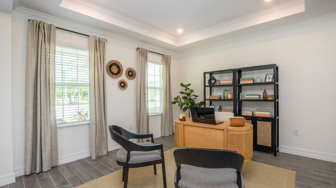 Furnished interior in a model home at Hontoon Reserve in Deland (Image 13).