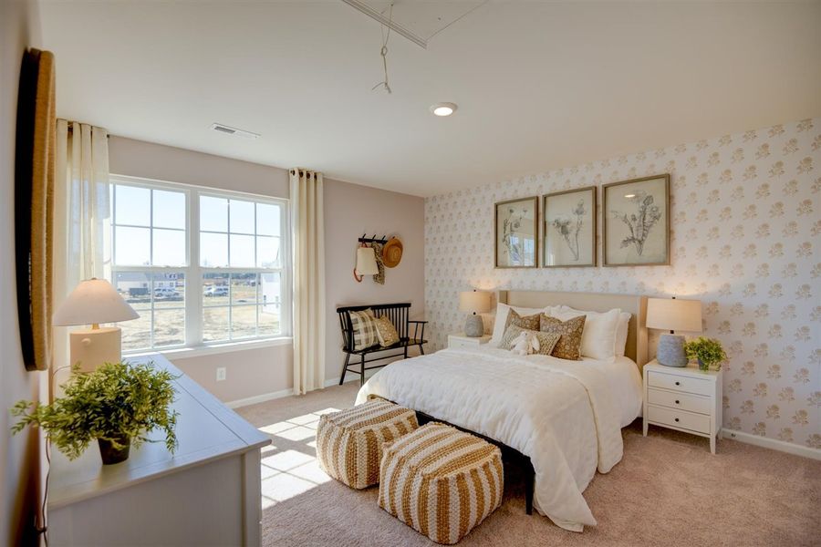 Furnished interior in a model home at Corinth Village in Greensboro (Image 4).