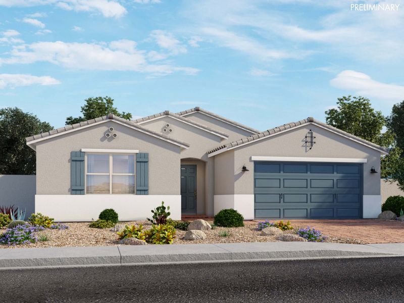 Rendering of Elevation D at Paloma Creek