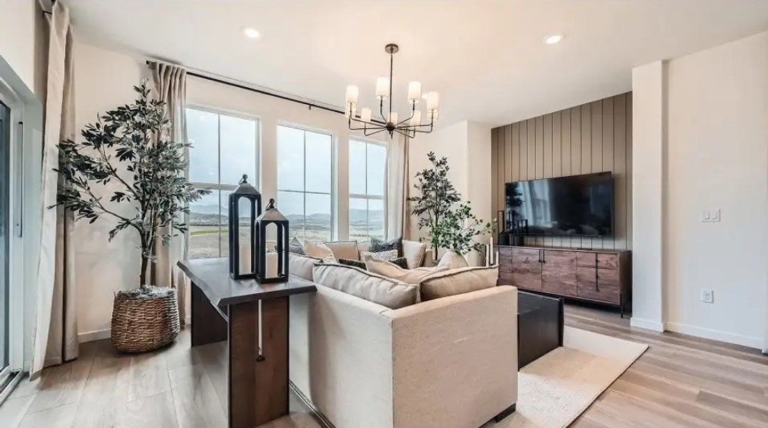 Furnished interior in a model home at Timber Lark in Fort Collins (Image 6). Furnished interior in a model home at Timber Lark in Fort Collins (Image 6).