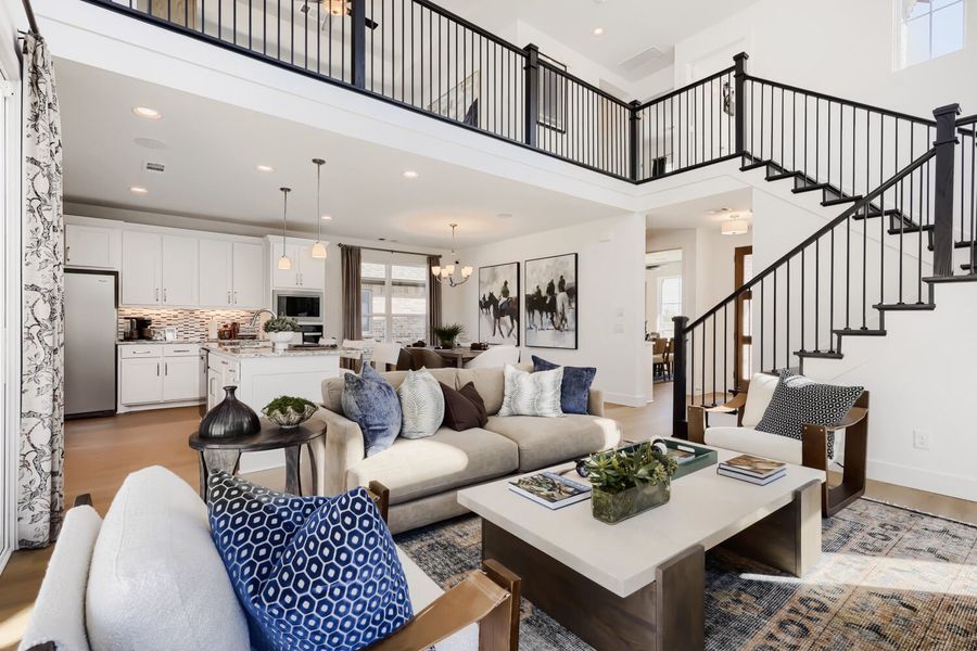 Furnished interior in a model home at North Sky 40s in Celina (Image 7).