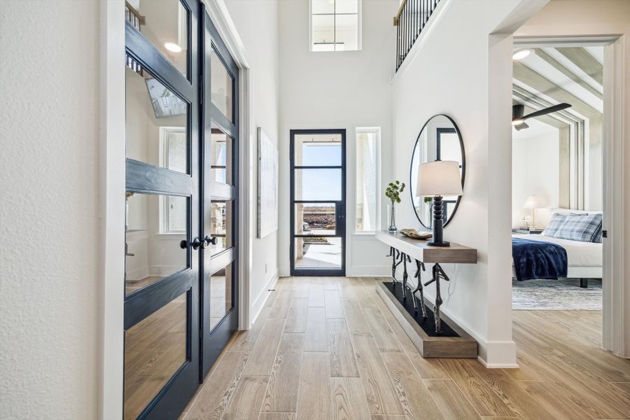 Furnished interior in a model home at Brookewater - 55' in Rosenberg (Image 9).