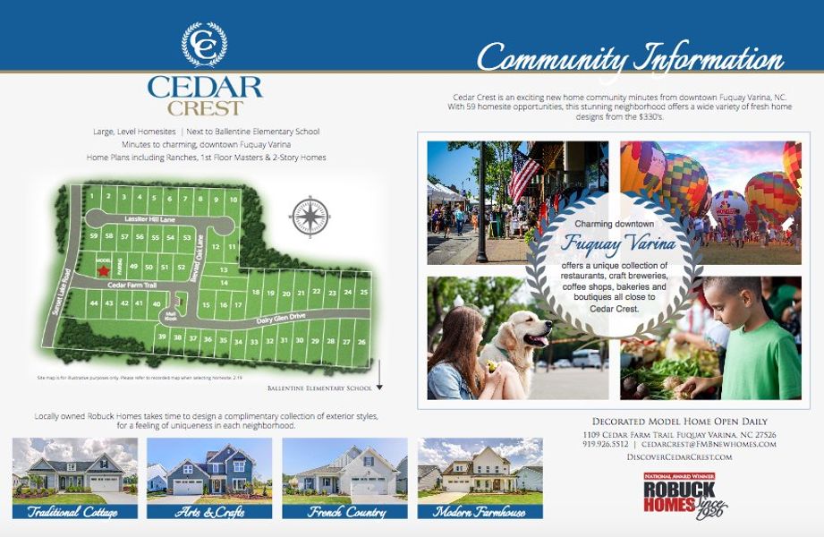 Image 5 of the Cedar Crest - Fuquay-Varina - Robuck Homes community in Fuquay Varina, NC.