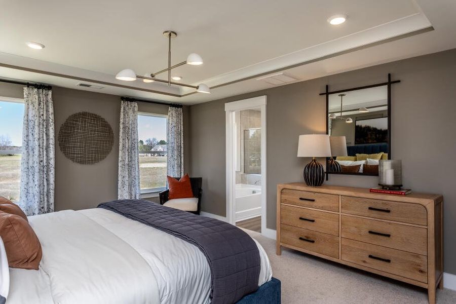 Furnished interior in a model home at Black Forest Pointe in Benson (Image 20).