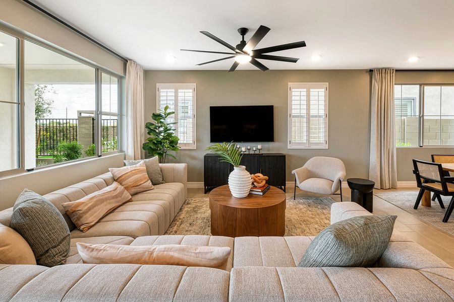 Furnished interior in a model home at Waterston Central in Gilbert (Image 11).