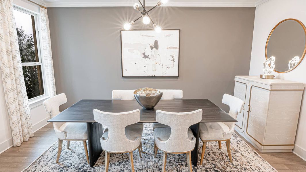 Furnished interior in a model home at Las Lomas in Forney (Image 5).