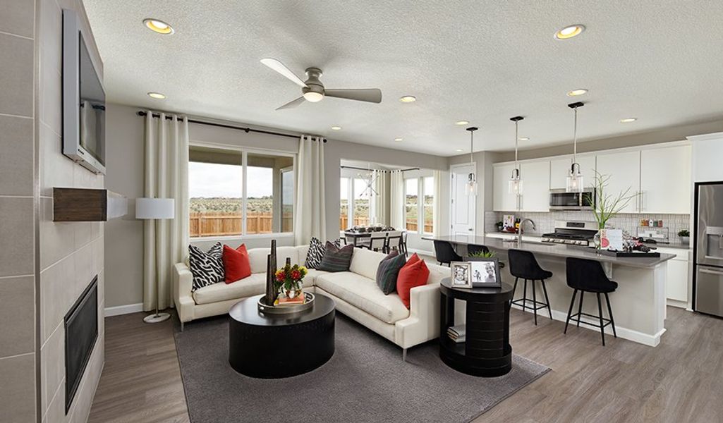 Furnished interior in a model home at The Glen in Colorado Springs (Image 12).