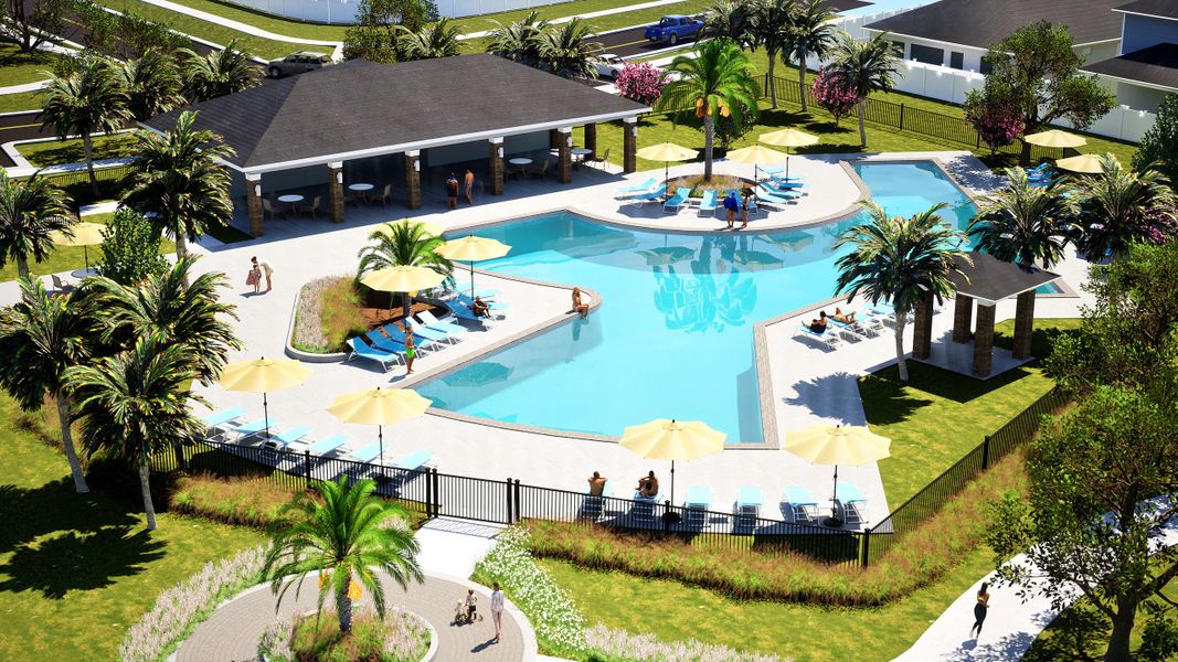 Future Community Pool and Cabana | Trinity Gardens | New Homes in DeLand, FL by Landsea Homes