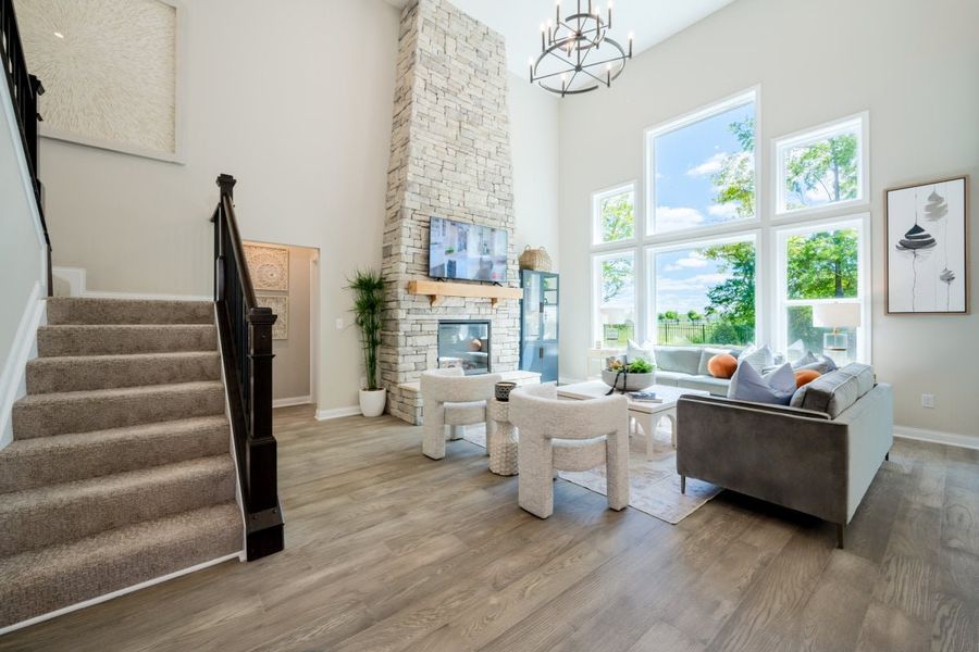 Furnished interior in a model home at Breakfast Point East in Panama City Beach (Image 42).