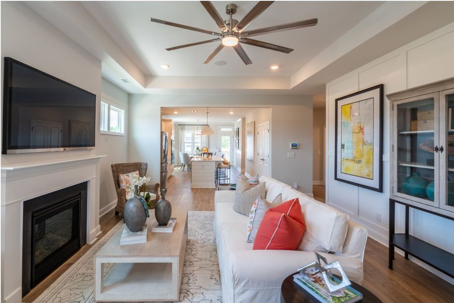 Furnished interior in a model home at The Walk at East Village in Clayton (Image 37). Furnished interior in a model home at The Walk at East Village in Clayton (Image 37).