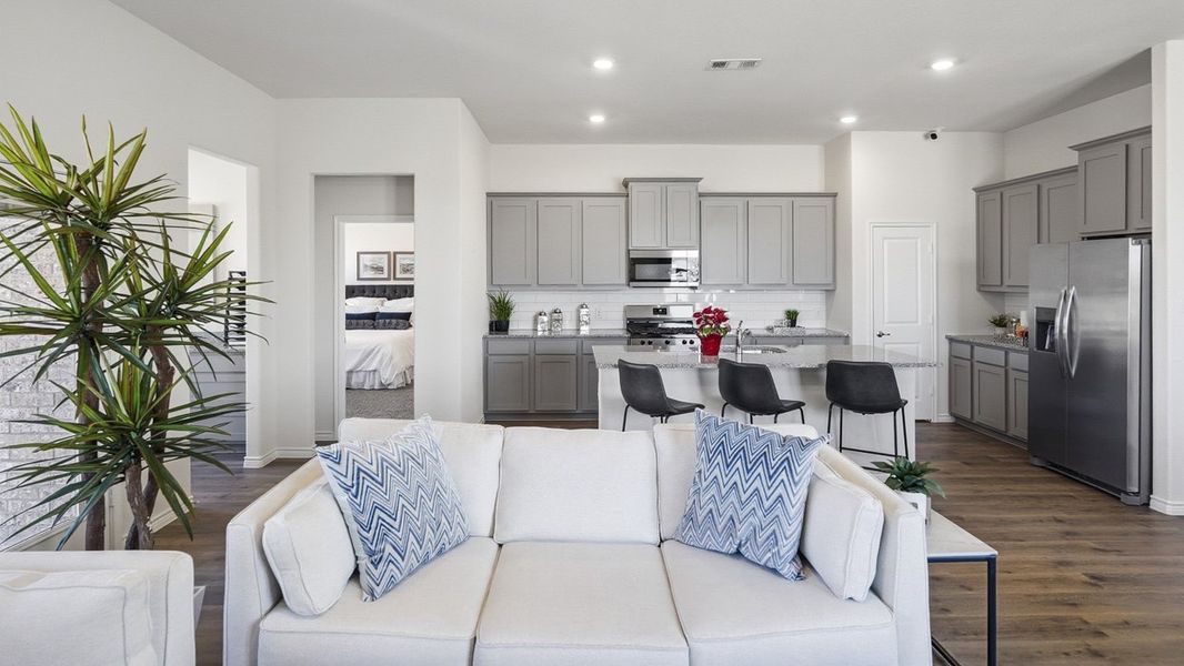 Furnished interior in a model home at The Woods at Lindsey Place in Anna (Image 86).