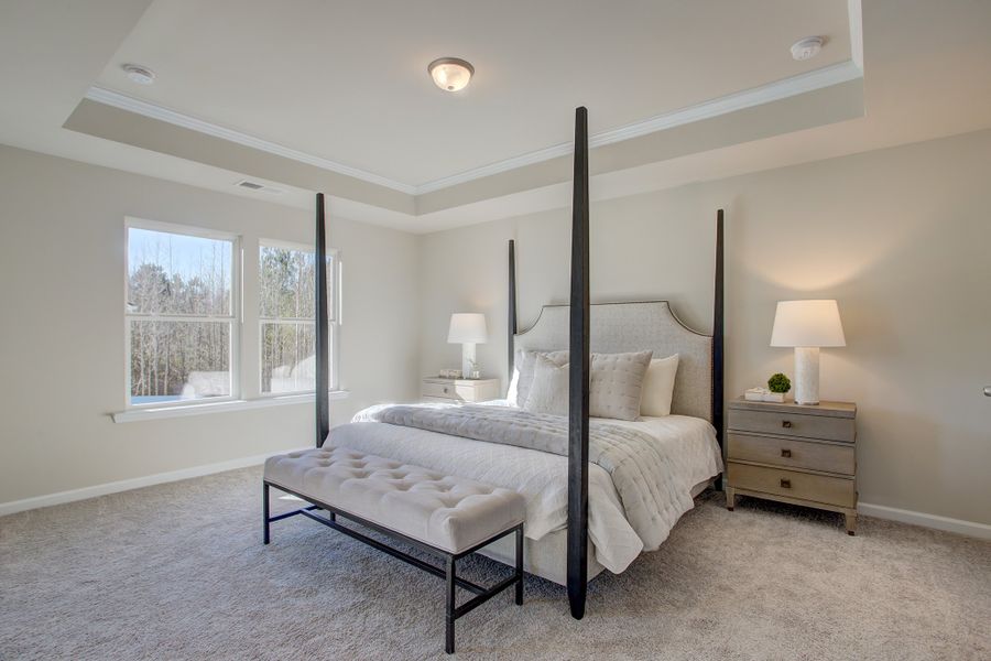 Furnished interior in a model home at Ellington Farms in Statham (Image 10).