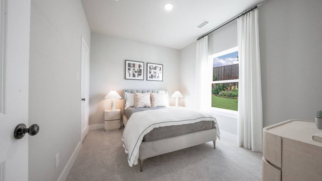 Furnished interior in a model home at The Meadows in Denton (Image 27).