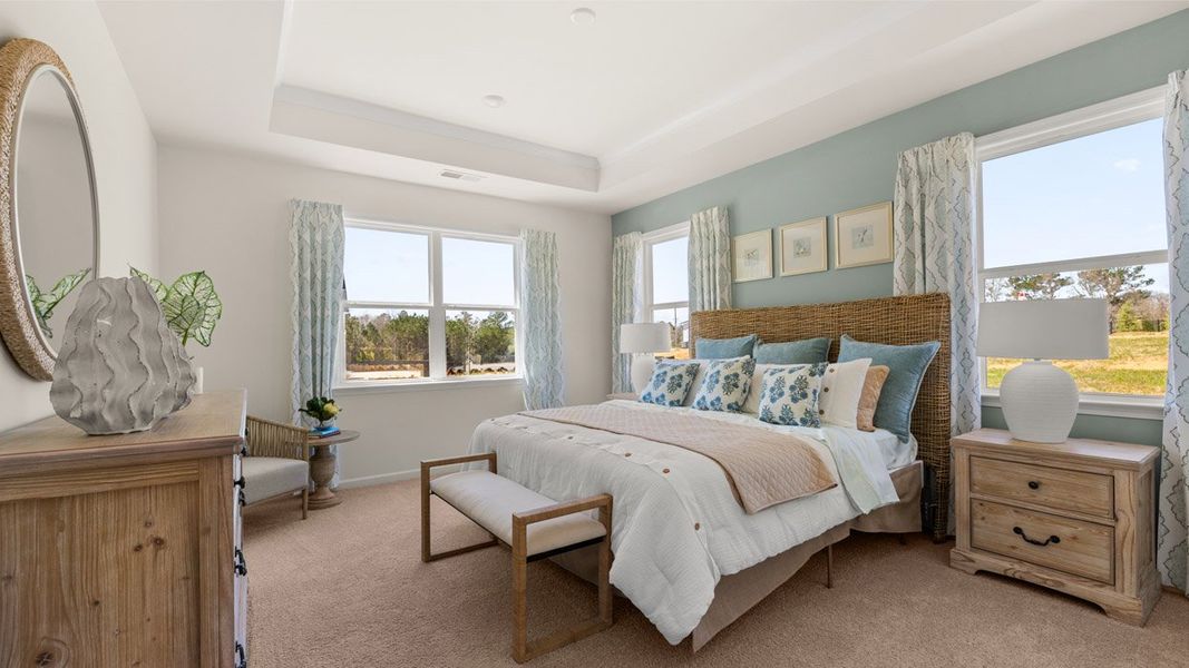 Furnished interior in a model home at Kingston Ranch at Lake Oconee in Buckhead (Image 10). Furnished interior in a model home at Kingston Ranch at Lake Oconee in Buckhead (Image 10).