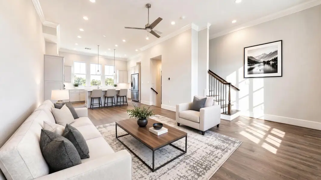 Furnished interior in a model home at Pleasant Grove in Houston (Image 4). Furnished interior in a model home at Pleasant Grove in Houston (Image 4).