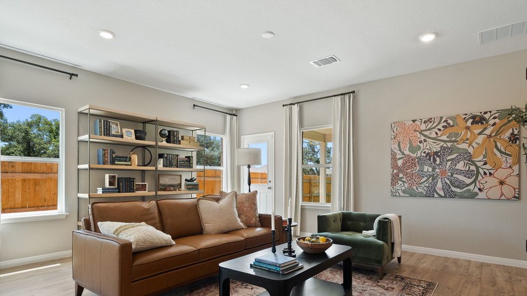 Furnished interior in a model home at Rosenbusch Ranch in Leander (Image 75).