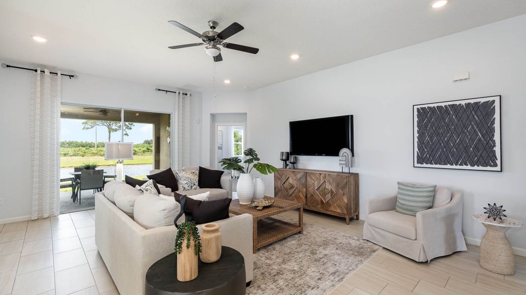 Furnished interior in a model home at Crystal Bay Estates in Grant-Valkaria (Image 11).