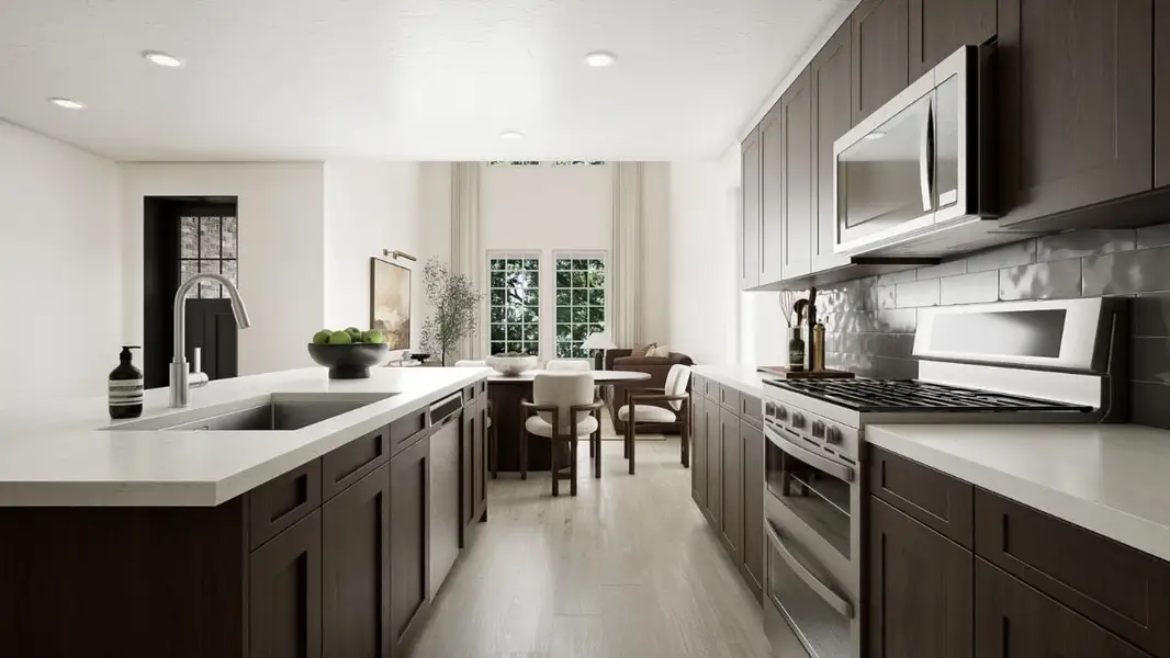 Furnished interior in a model home at Waterbend in Euless (Image 5).