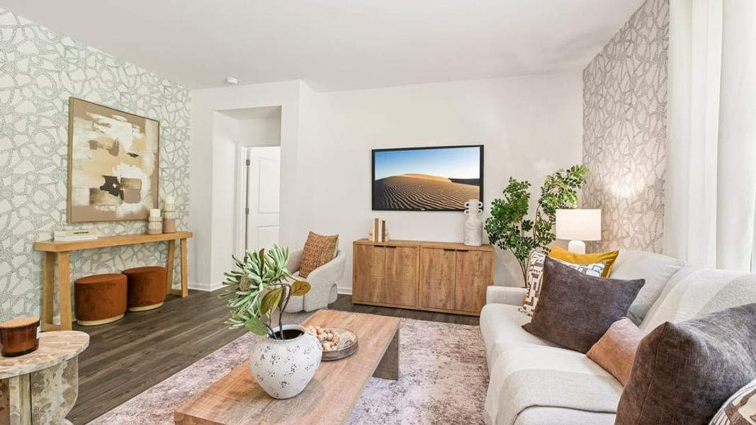 Furnished interior in a model home at The Villas at Laurel Oaks in Sanford (Image 11).