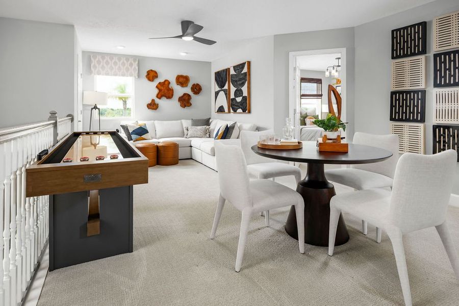 Extra loft space gives you the perfect spot to lounge, play, and gather. | Eagletail Landings | New Homes in Howey-in-the-Hills, FL | Landsea Homes