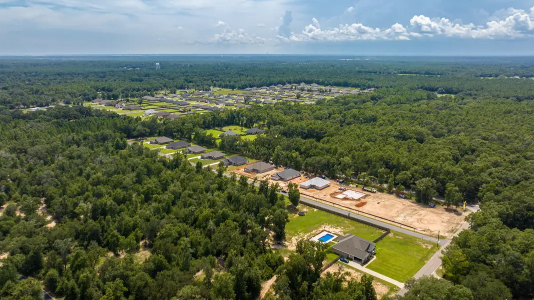 Aerial view of the Prosperity Point community in Milton, FL, showing layout and nearby surroundings (Image 3).
