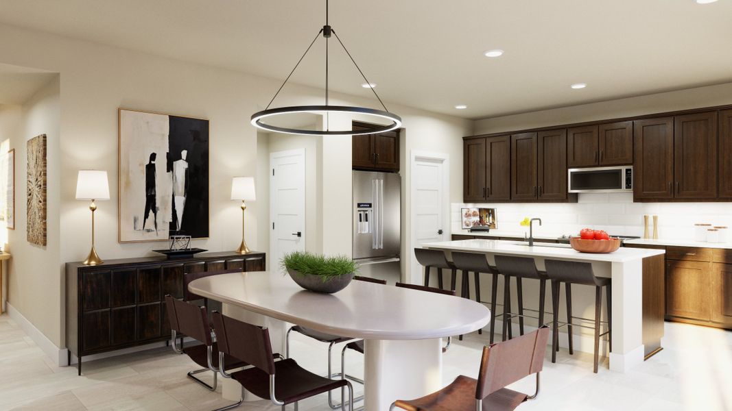 Furnished interior in a model home at Highlands Preserve in Mead (Image 4).