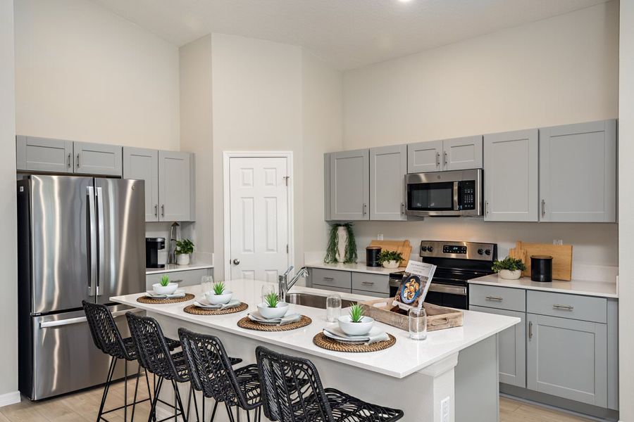 Furnished interior in a model home at Lawson Dunes in Haines City (Image 6).