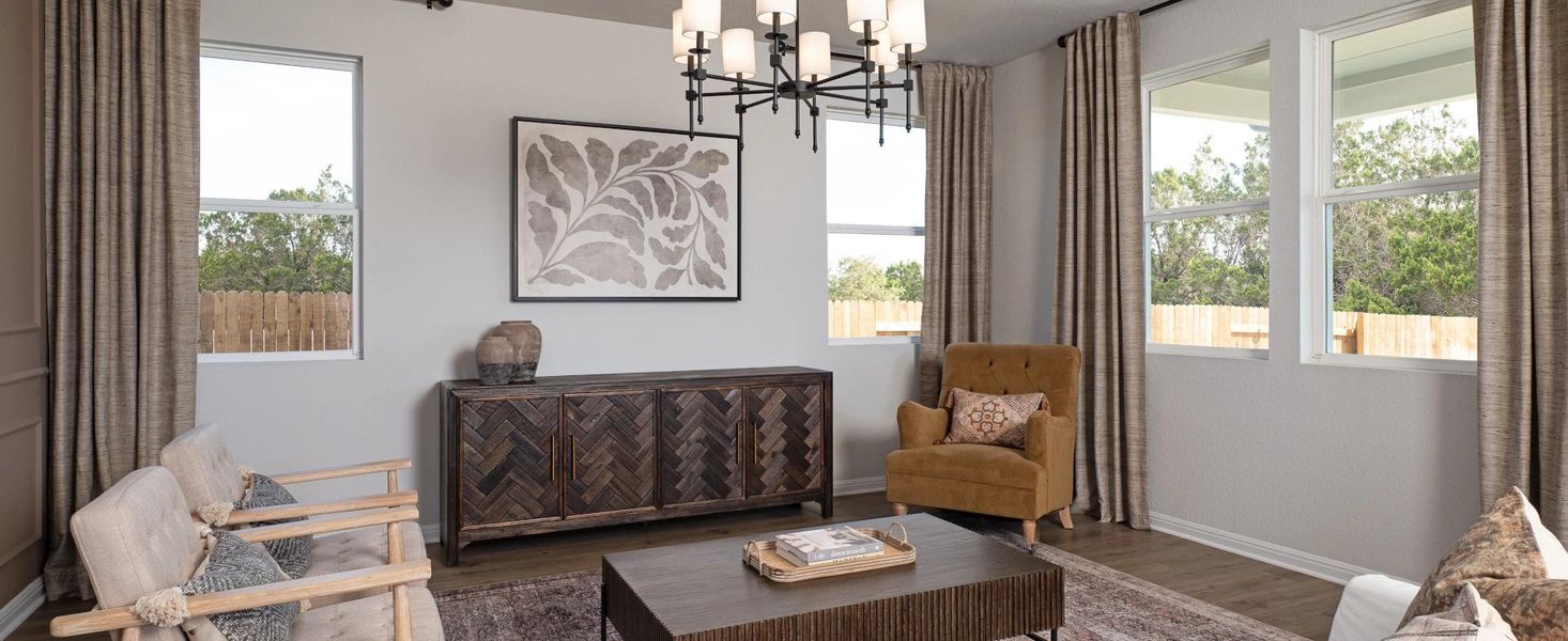 Furnished interior in a model home at Patterson Ranch in Georgetown (Image 8). Furnished interior in a model home at Patterson Ranch in Georgetown (Image 8).