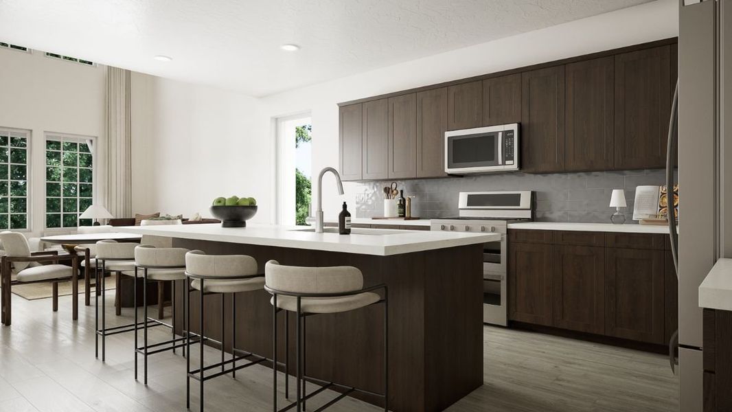 Furnished interior in a model home at Waterbend in Euless (Image 4).