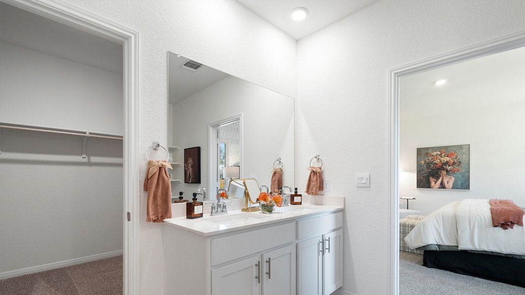 Furnished interior in a model home at Rosenbusch Ranch in Leander (Image 84).
