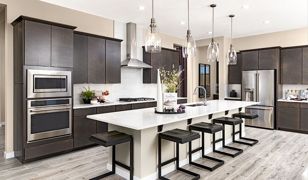 Furnished interior in a model home at Aspire at Saguaro Reserve III in Marana (Image 6).
