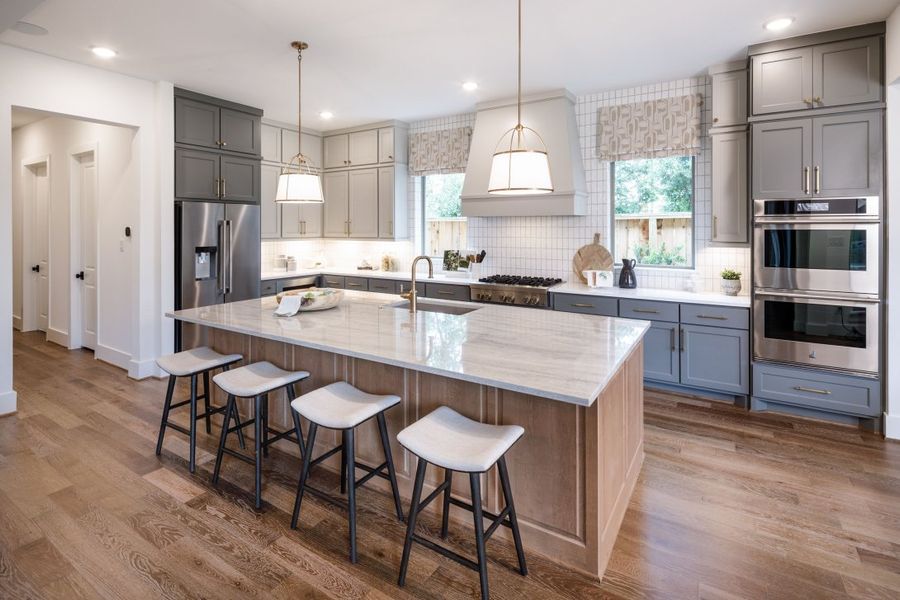 Furnished interior in a model home at The Highlands in Porter (Image 29).