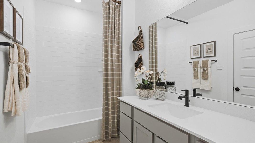 Furnished interior in a model home at The Woods in Lumberton (Image 27).