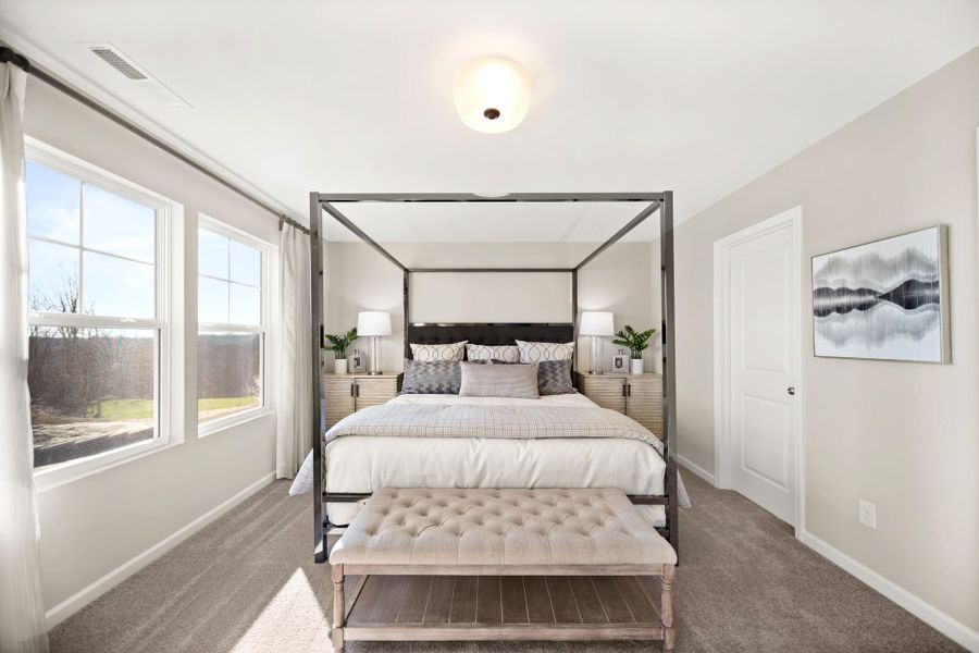 Furnished interior in a model home at Haven at Rocky River in Concord (Image 36).